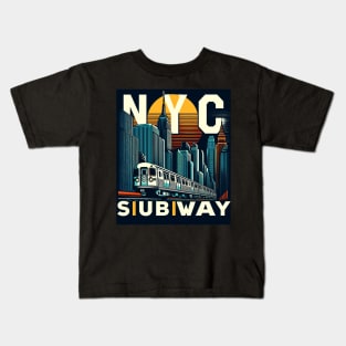 New York Subway NYC Subway Train Kids T-Shirt